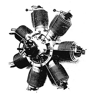 Двигатель Гном Омега 50 л. с. в журнале Revue de l’Aviation, 1908 год.