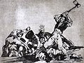 Os desastres da guerra, «O mesmo». Francisco de Goya reflicte na súa obra gráfica a brutalidade e barbarie á que se chegou na Guerra da Independencia Española.