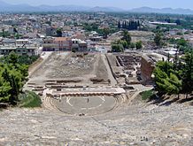 Udsigt over grækenlands ældste teater i Argos