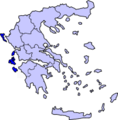 Map of the Ionian Islands