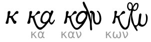 File:Greek minuscule Kappa with ligatures.svg