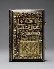 Gruel and Engelmann, binding for a book of hours, Paris 1870, silver-gilt and enamel on leather