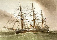 英海軍初の装甲帯巡洋艦「シャノン」（1877年竣工）