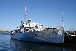 HMCS Sackville v říjnu 2006 v Námořním muzeu Atlantiku v Halifaxu, rozebráno do stavu z roku 1944