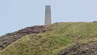 Half sky, half land, half chimney at Levant Mine in Cornwall on a grey day.jpg