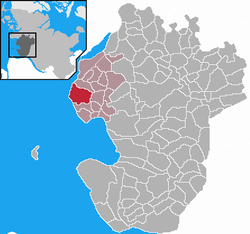 Elhelyezkedése Schleswig-Holstein térképén