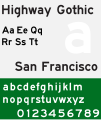 File:Highway Gothic Sample.svg