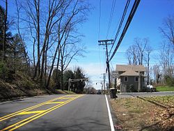 Looking west along CR 520 approaching Conover Road / Boundary Road