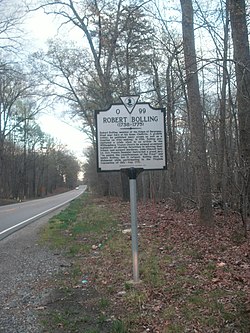 Historic marker for Chellowe and Robert Bolling.jpg