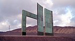 Monument vid Stenbockens vändkrets norr om Antofagasta
