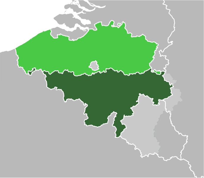 File:Hypothetical map illustrating Belgium divided into two countries and neighbouring countries along linguistic and historical lines.svg