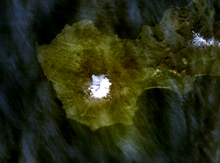 Satellitenaufnahme des Snæfellsjökull und seiner Umgebung