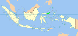 Lokasi Sulawesi Utara di Indonesia