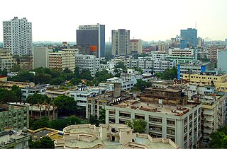 Chowringhee Neighbourhood in Kolkata in West Bengal, India