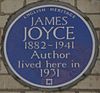 James Joyce 28 Campden Grove blue plaque.jpg