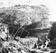 Japanese 120mm Gun at Iwo Jima