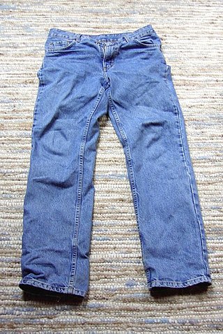 <span class="mw-page-title-main">Jeans</span> Pants/trousers made from denim or dungaree cloth
