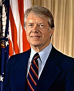 Photographic portrait of Jimmy Carter