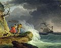 Kustlandschap met een storm, 1782. Hamburg Kunsthalle.