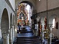 Blick ins Mittelschiff der Justinuskirche von der Orgelempore