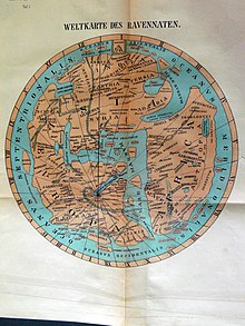 Map based on the Ravenna Cosmography