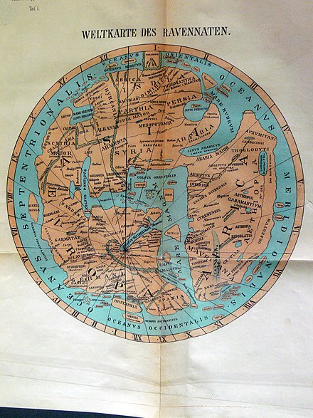 Weltkarte des anonymen Ravennaten