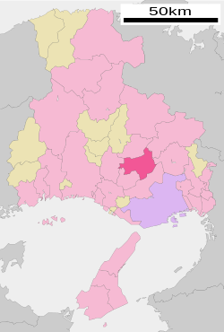 Katōn sijainti Hyōgon prefektuurissa