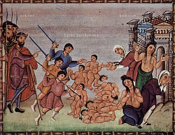 The 14,000 Infants (Holy Innocents) (Codex Egberti, 10th century)