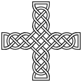 A basic Celtic knotwork cross