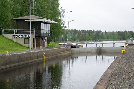 The canal Konnus between Kallavesi and Unnukka, on the 4-m fairway from the sea