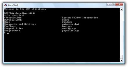 Korn Shell running on Windows Services for UNIX