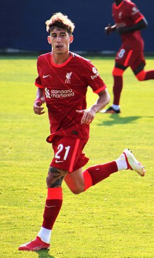 Kostas Tsimikas Liverpool FC gegen 1. FSV Mainz 05 (Testspiel 23. Juli 2021) 17 (retouched).jpg