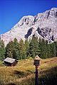 station for religious procession from La Val, Spescia via Armentara to Ospizio La Crusc