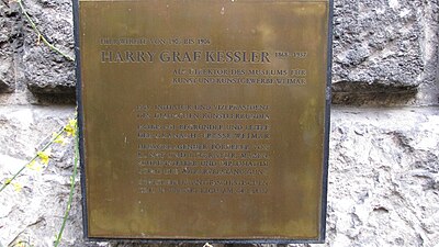 Kessler-Gedenktafel in Weimar