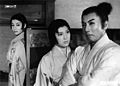 Kyōko Aoyama, Atsuko Kindaichi and Hideo Takamatsu in The Early Days of Nobunaga (1959).jpg