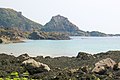 Normaund: L'Île Pèrchie veue du Portélet, Saint Brélade, Jèrri