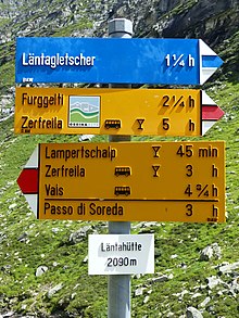 Wegweiser zum Soredapass