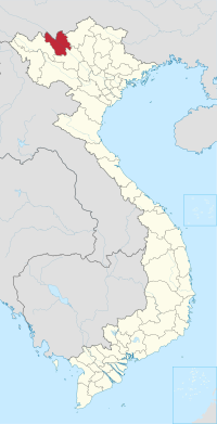 मानचित्र जिसमें लाओ चाए प्रान्त Lào Cai हाइलाइटेड है