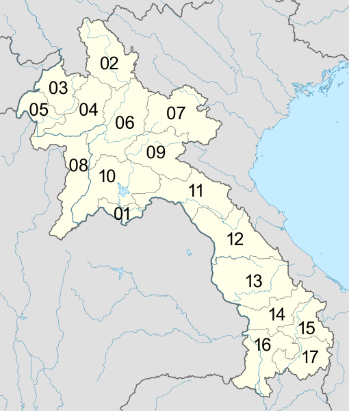 File:Laos, administrative divisions - Nmbrs (ISO) - monochrome.svg