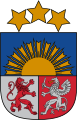 Aufgehende Sonne im kleinen Wappen Lettlands