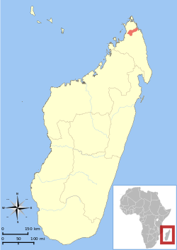 Lepilemur ankaranensis range map.svg