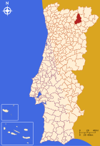 Location of the Mirandela district