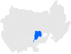 Posizione del comune sulla mappa della provincia