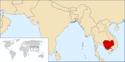 Localización de Camboya