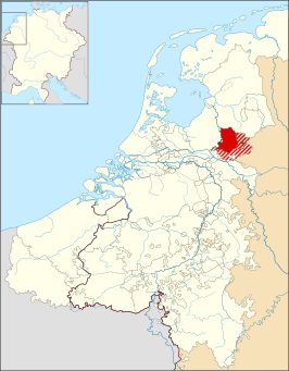 Het graafschap Zutphen omstreeks 1350.