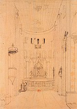 Intérieur de l'église de Loctudy (1833), dessin, Paris, Bibliothèque nationale de France.