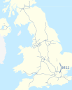 M11 motorway (Great Britain) map