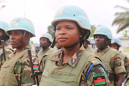 Malawian female soldier