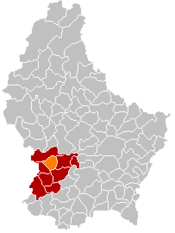 Localização de Koerich em Luxemburgo