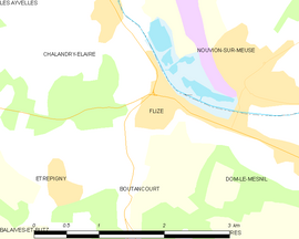 Mapa obce Flize